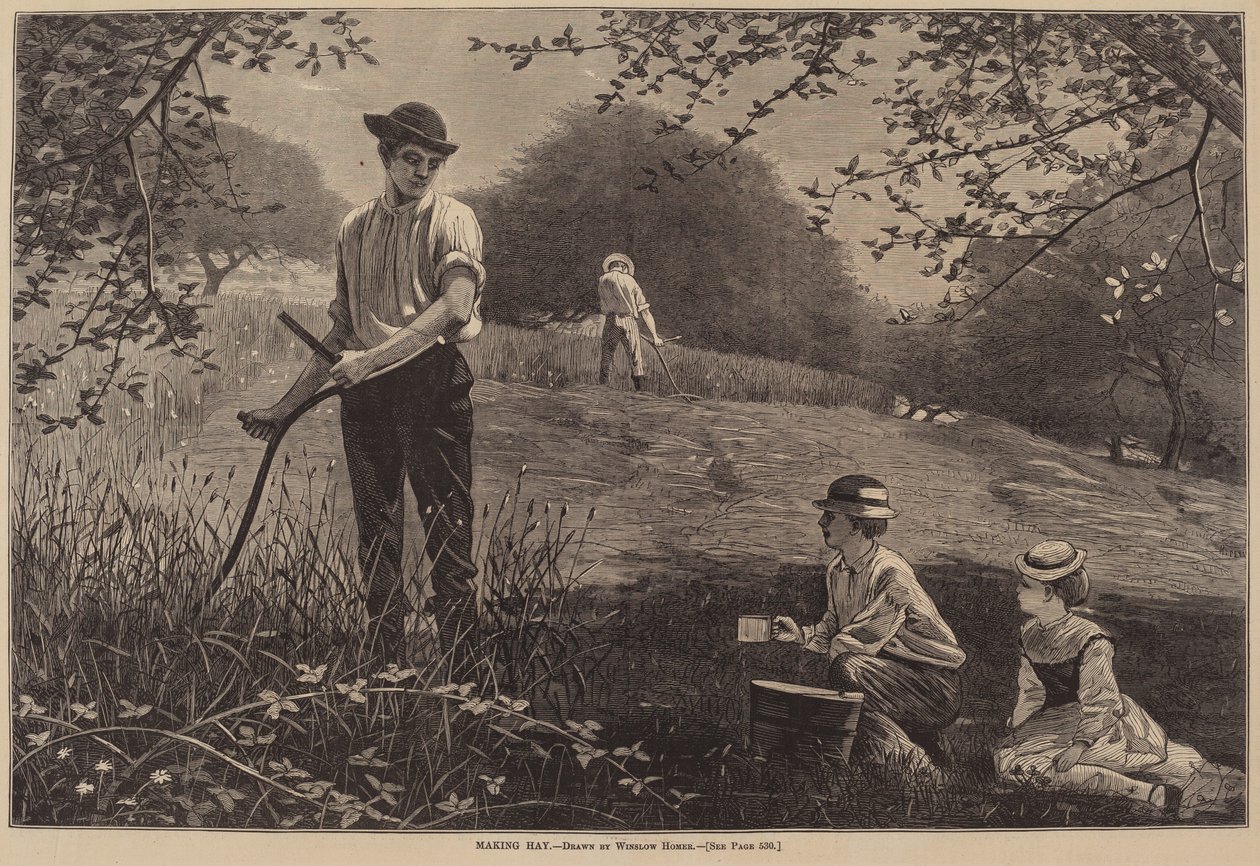 Robienie siana autorstwa after Winslow Homer