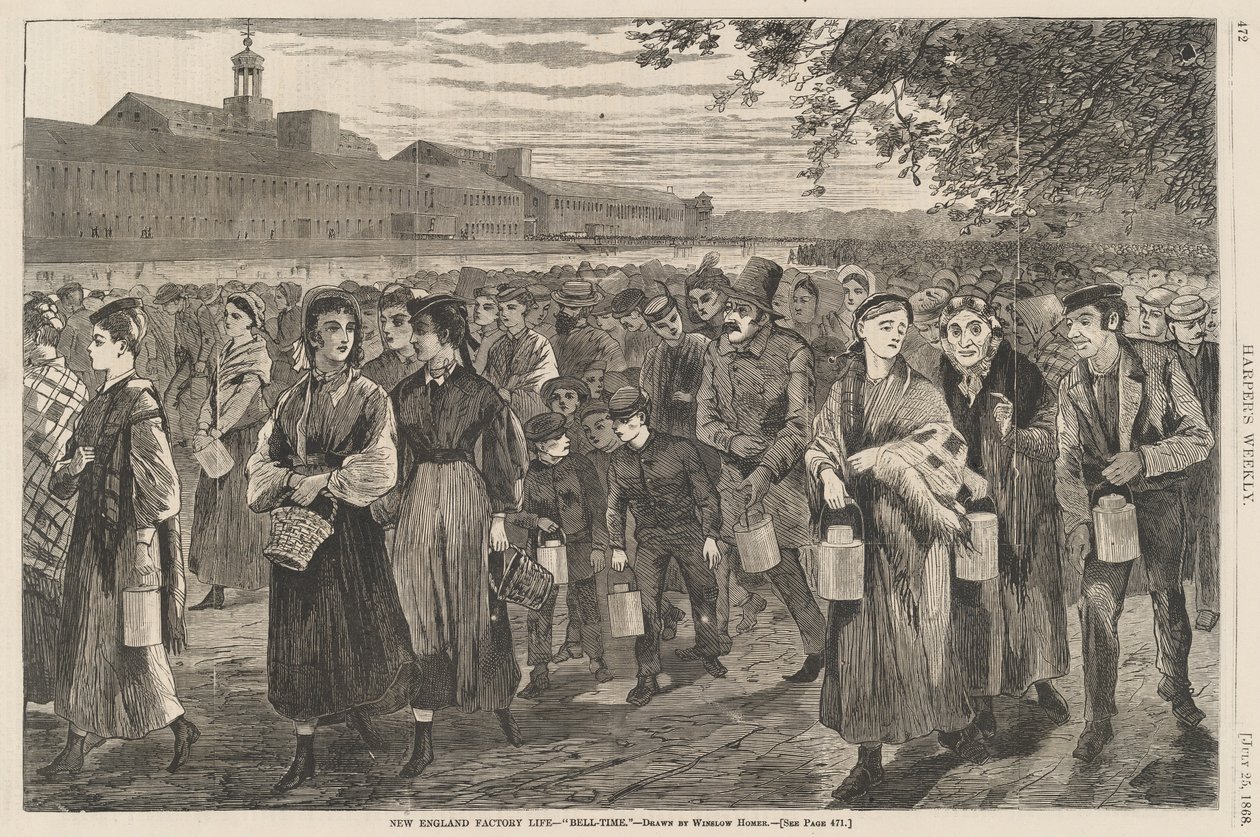 New England Factory Life - Bell-Time autorstwa Winslow Homer