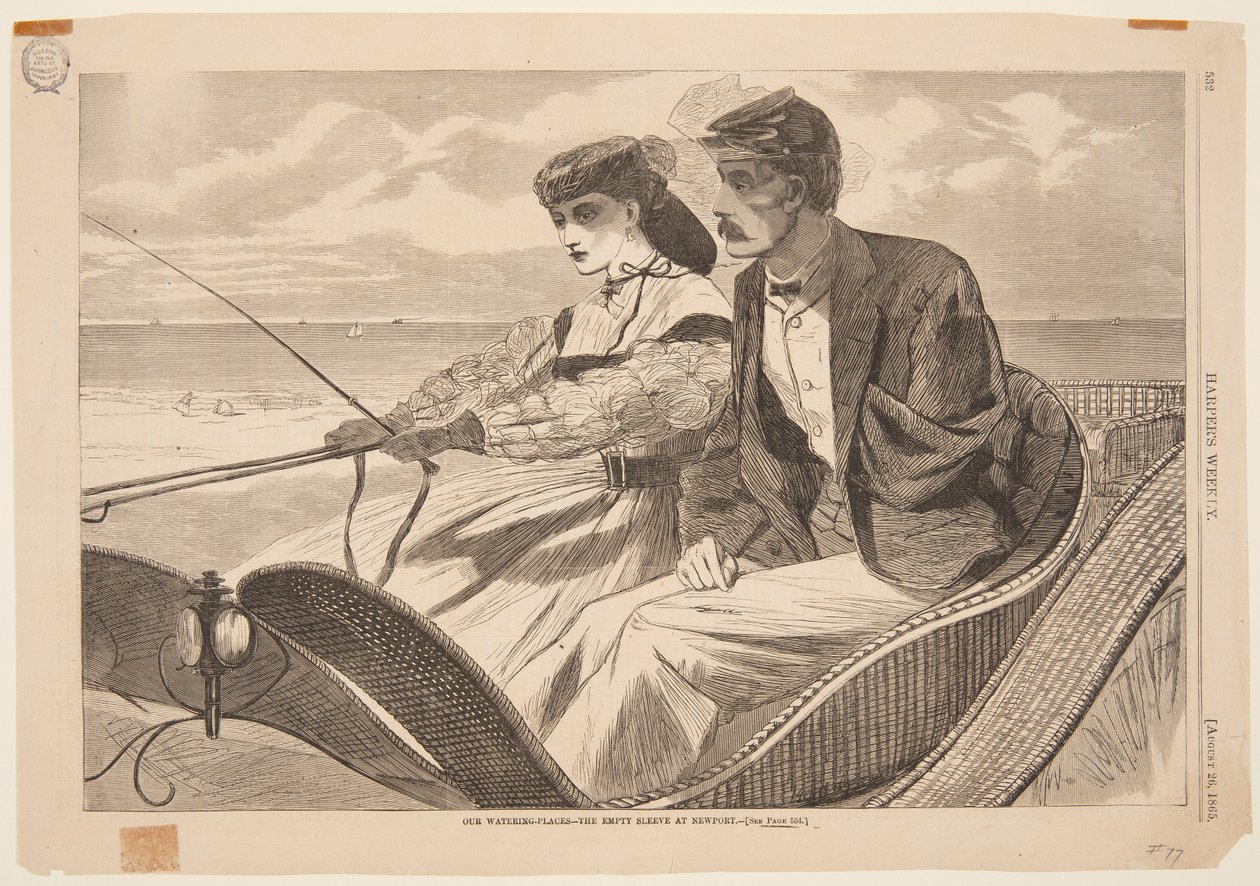 Nasze wodopoje — pusty rękaw w Newport autorstwa after Winslow Homer