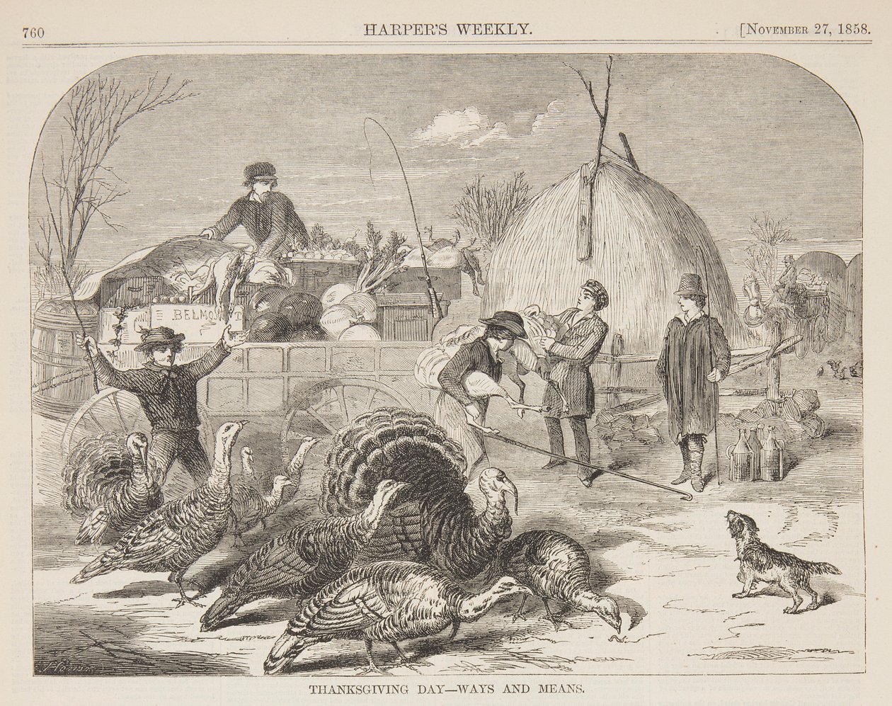 Święto Dziękczynienia – sposoby i środki autorstwa after Winslow Homer