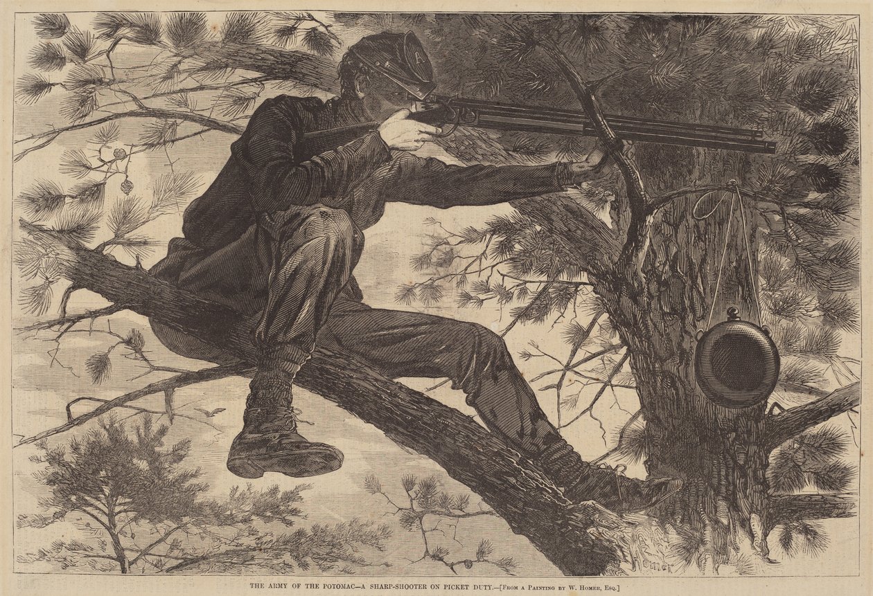 Armia Potomaku — strzelec wyborowy na pikiecie autorstwa after Winslow Homer
