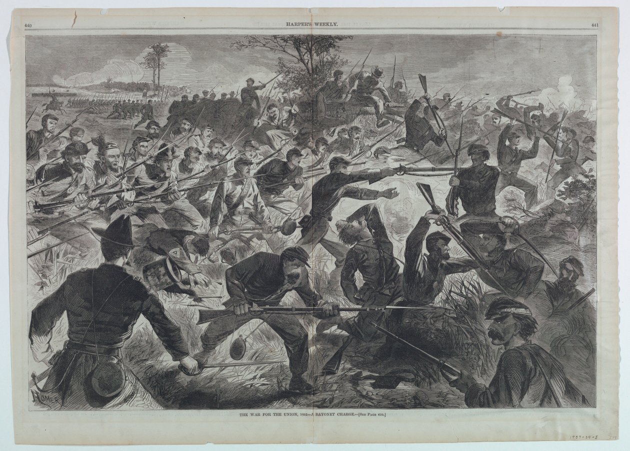 Wojna o Unię, 1862 – Szarża bagnetowa autorstwa after Winslow Homer