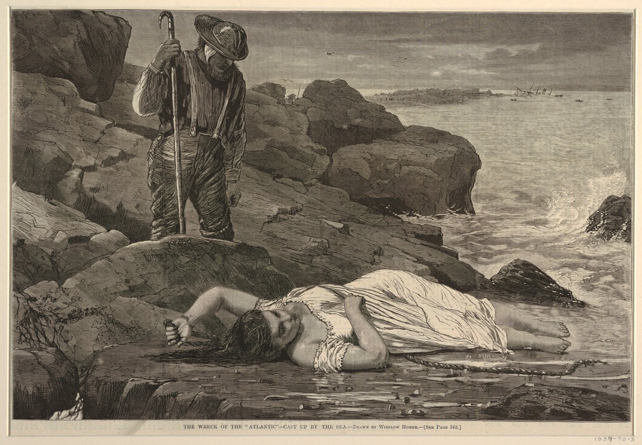 Wrak „Atlantyku” – wyrzucony przez morze autorstwa after Winslow Homer