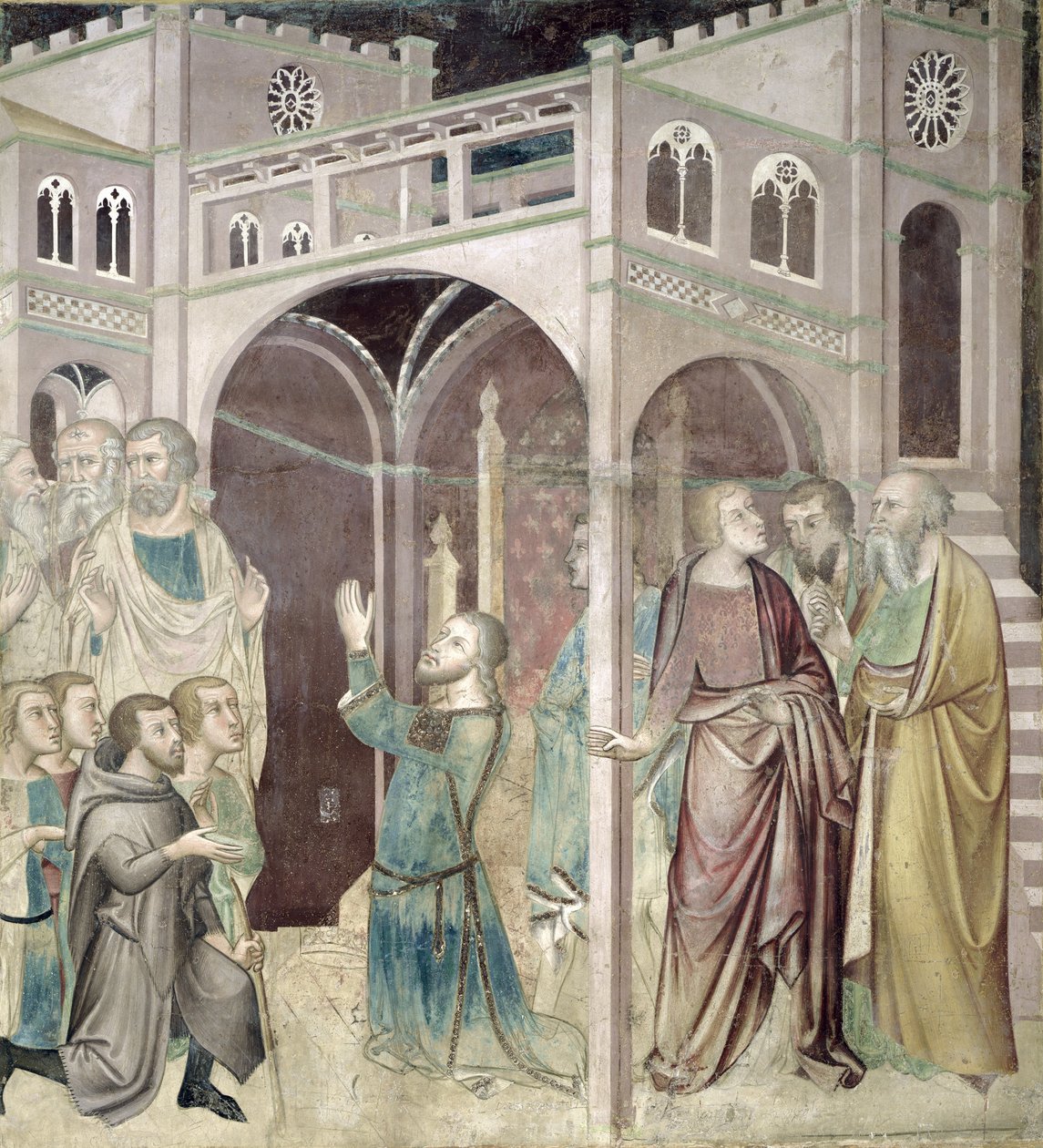 Hiob dziękujący Bogu, 1356-67 autorstwa also Manfredi de Battilori Bartolo di Fredi