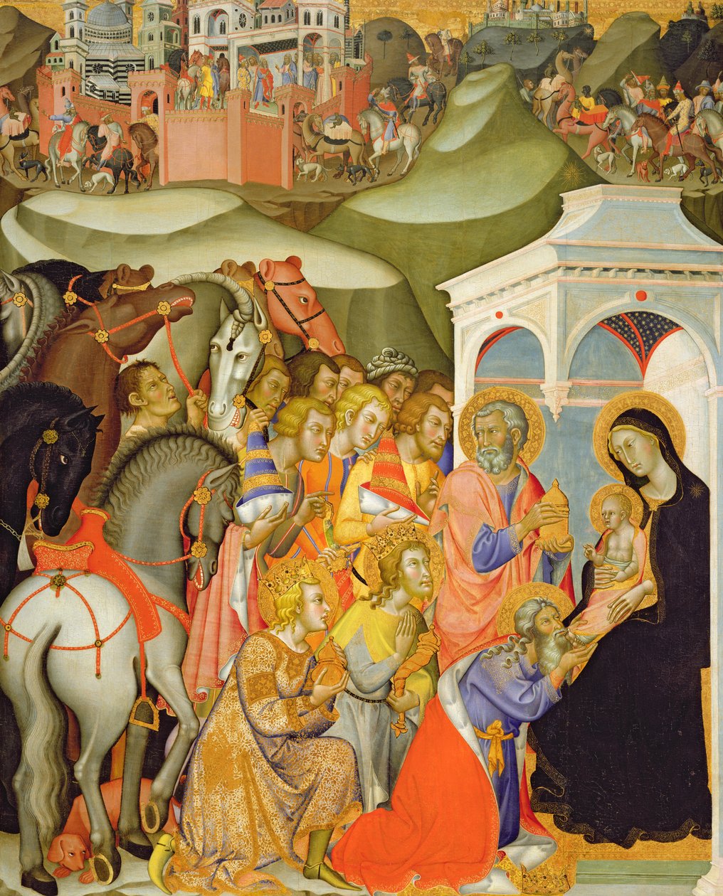 Adoracja Trzech Króli, ok. 1380 autorstwa also Manfredi de Battilori Bartolo di Fredi