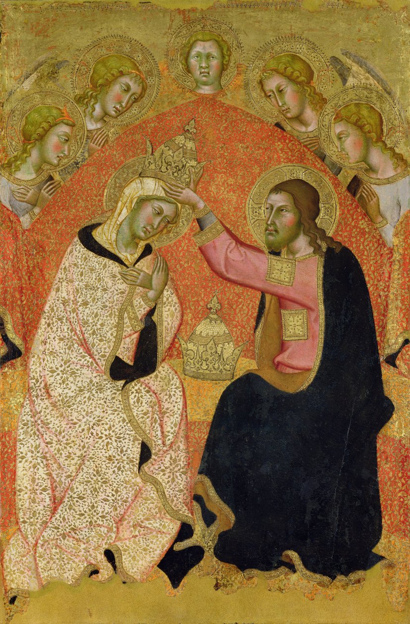Koronacja Dziewicy (tempera na panelu) autorstwa also Manfredi de Battilori Bartolo di Fredi