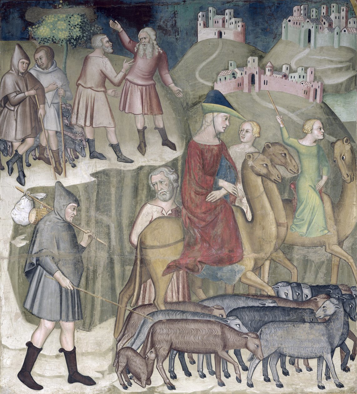Rozstanie Abrahama i Lota, 1356-67 autorstwa also Manfredi de Battilori Bartolo di Fredi
