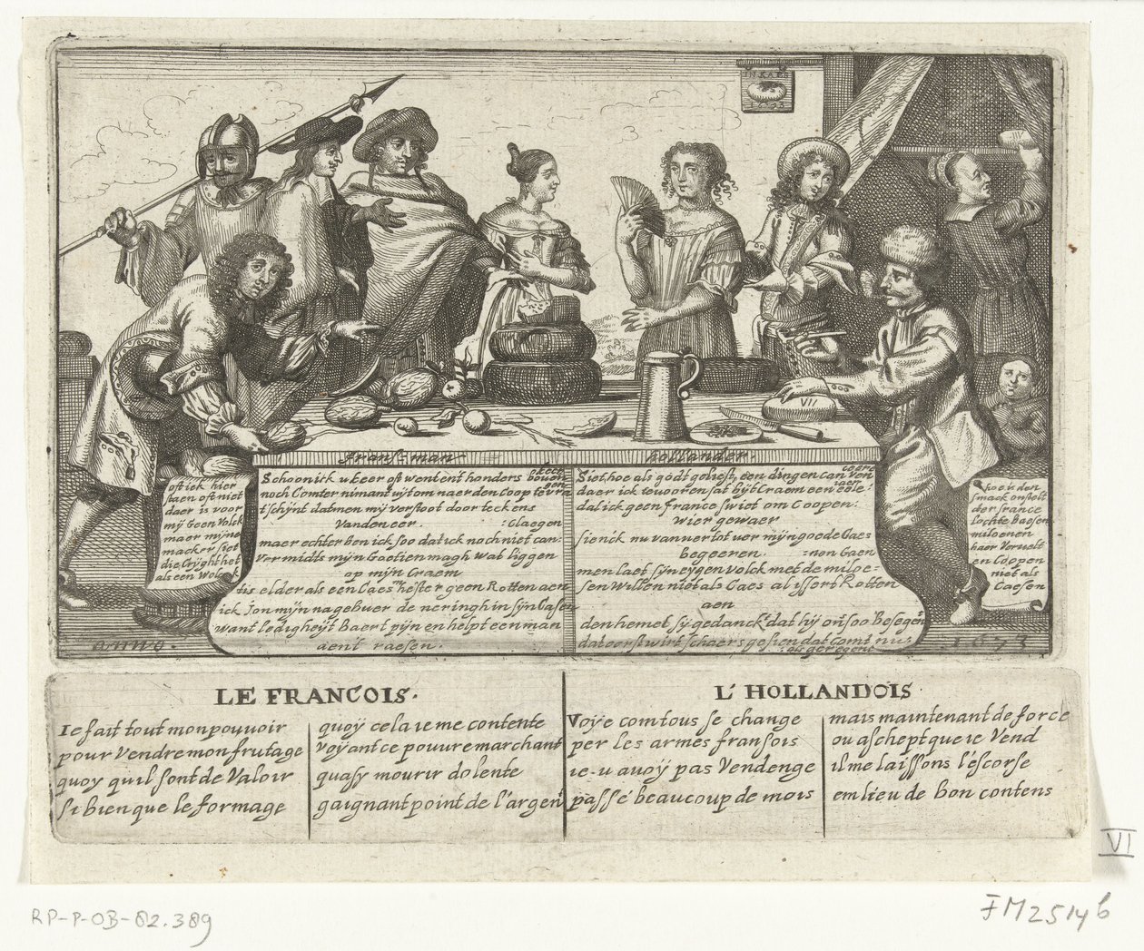 Francuz i Holender, 1673 Franschman Hollander / Le Francois L