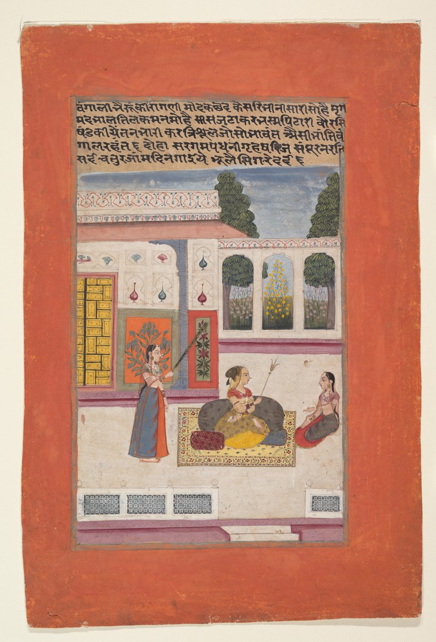 Bangali Ragini: Folio z serii ragamala (Garland of Musical Modes) autorstwa anonymous 