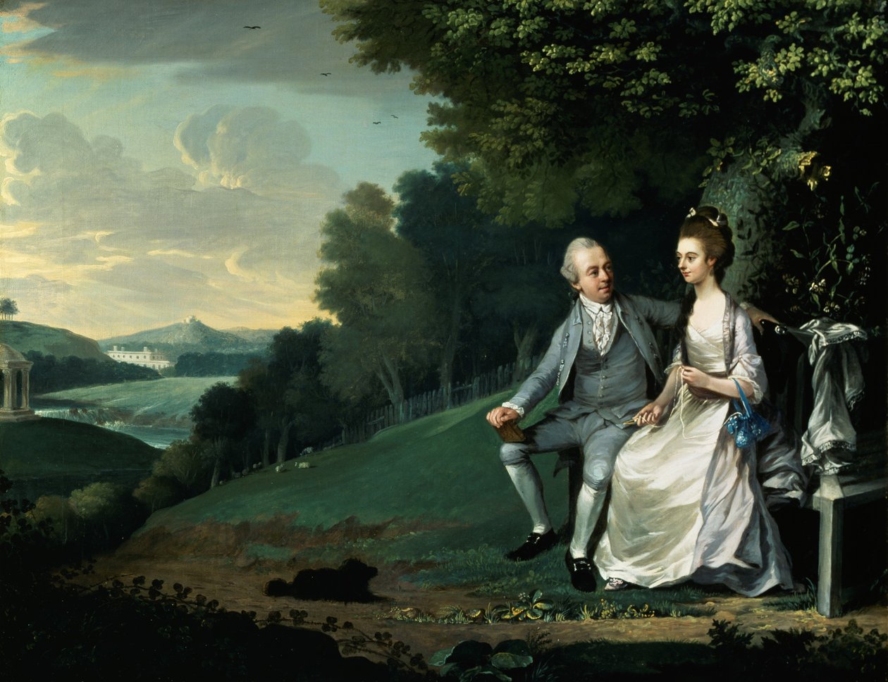 Portret pary, o której mówi się, że to Sir Francis i Lady Dashwood w Wycombe Park autorstwa anonymous 