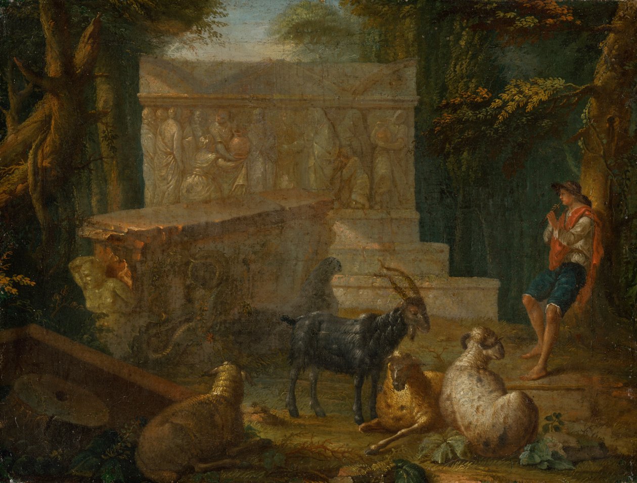 Słowacki: Shepherd near Antique Relief Shepherd near Antique Relief autorstwa anonymous 
