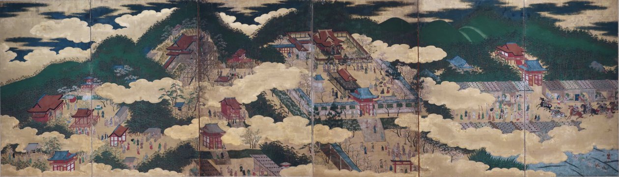 "Świątynie we wschodnim Kioto", ok. 1600 r., Japonia, okres Momoyama autorstwa Anonymous
