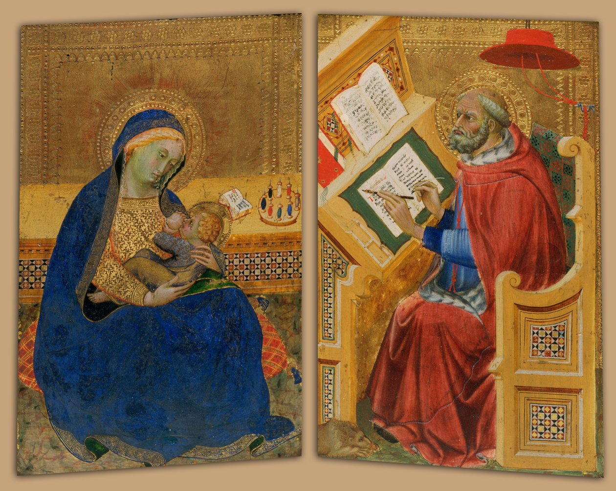 Madonna Pokory i św. Hieronim autorstwa attributed to Benedetto di Bindo
