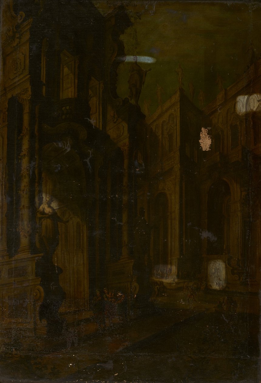 Fantazja architektoniczna, Martwa natura autorstwa attributed to Vincenzo dal Re