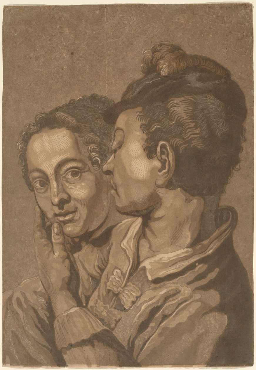 Dwoje kochanków autorstwa attributed to John Baptist Jackson, probably after Giovanni Battista Piazzetta