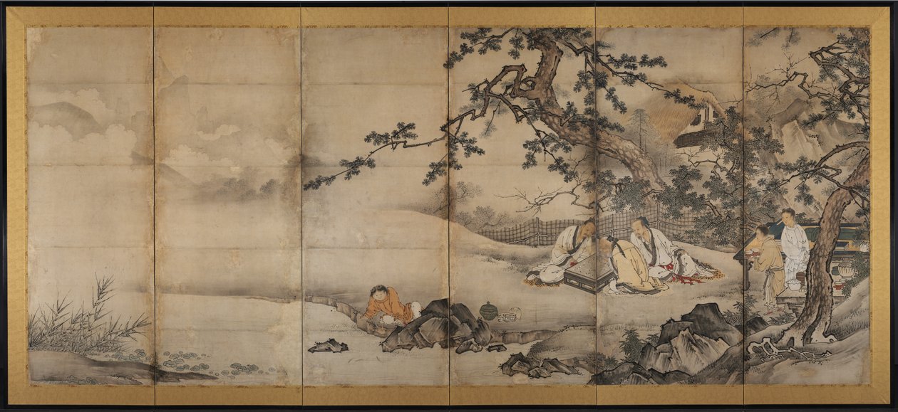 Cztery Osiągnięcia autorstwa attributed to Kano Shōei