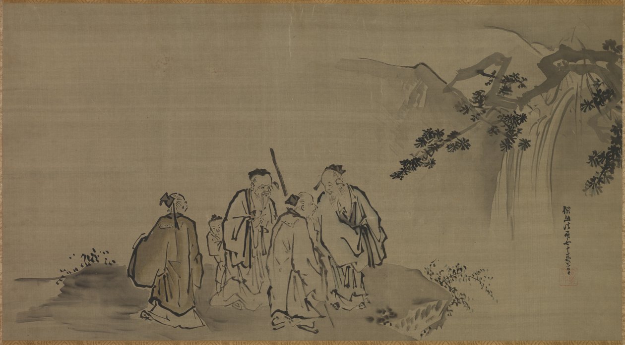 Chińscy Mędrcy autorstwa attributed to Kano Tan’yū