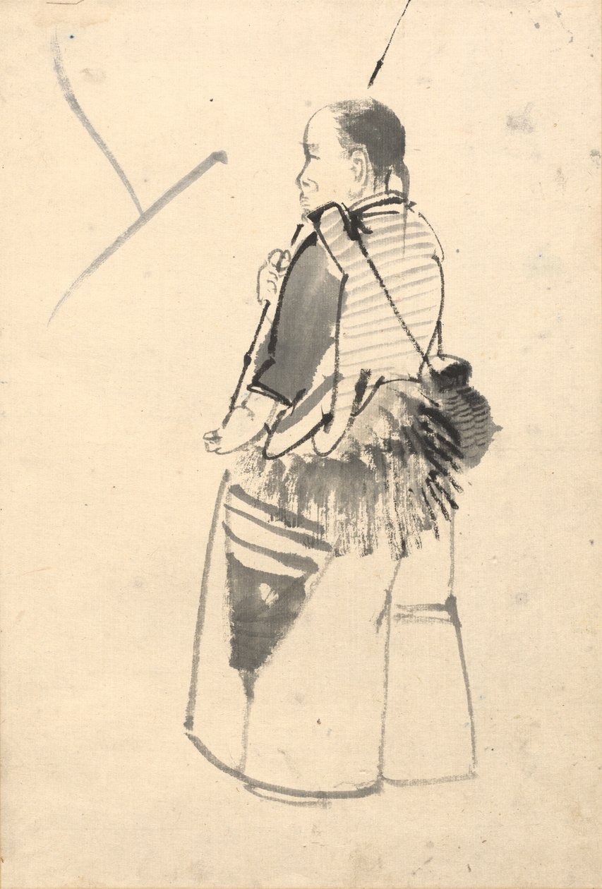 Tancerka w stroju rybaka autorstwa attributed to Kono Bairei