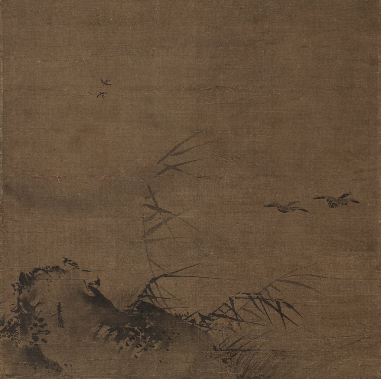Ptactwo wodne i trzciny autorstwa attributed to Liang Kai