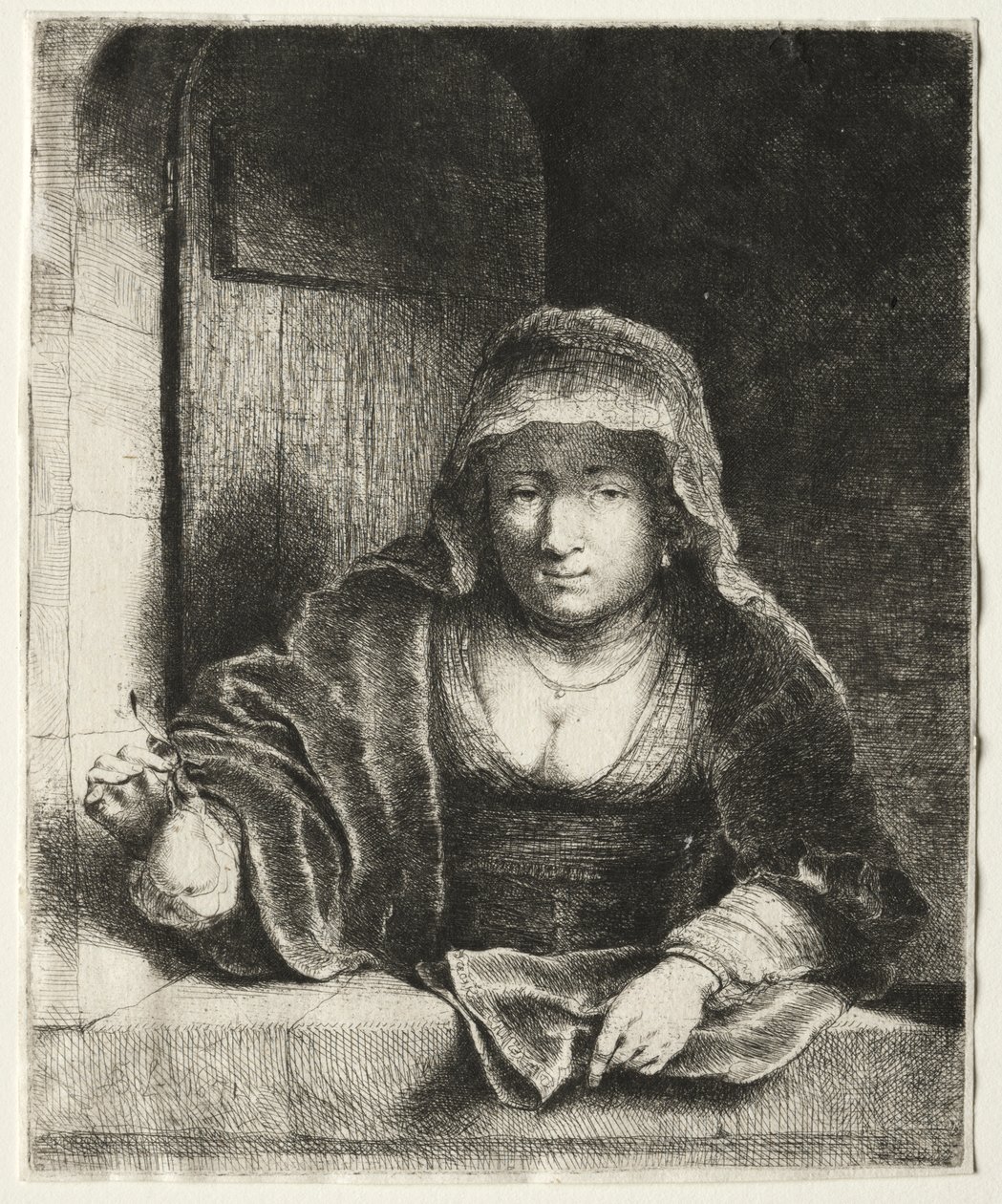 Kobieta z gruszką autorstwa attributed to Painter of the Royal Procession