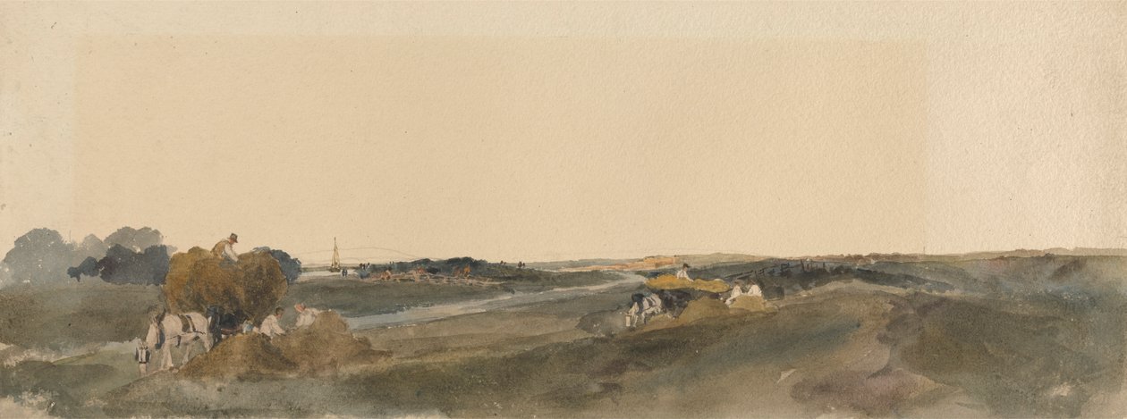 Sianokosy na brzegach rzeki Lincolnshire autorstwa attributed to Peter DeWint