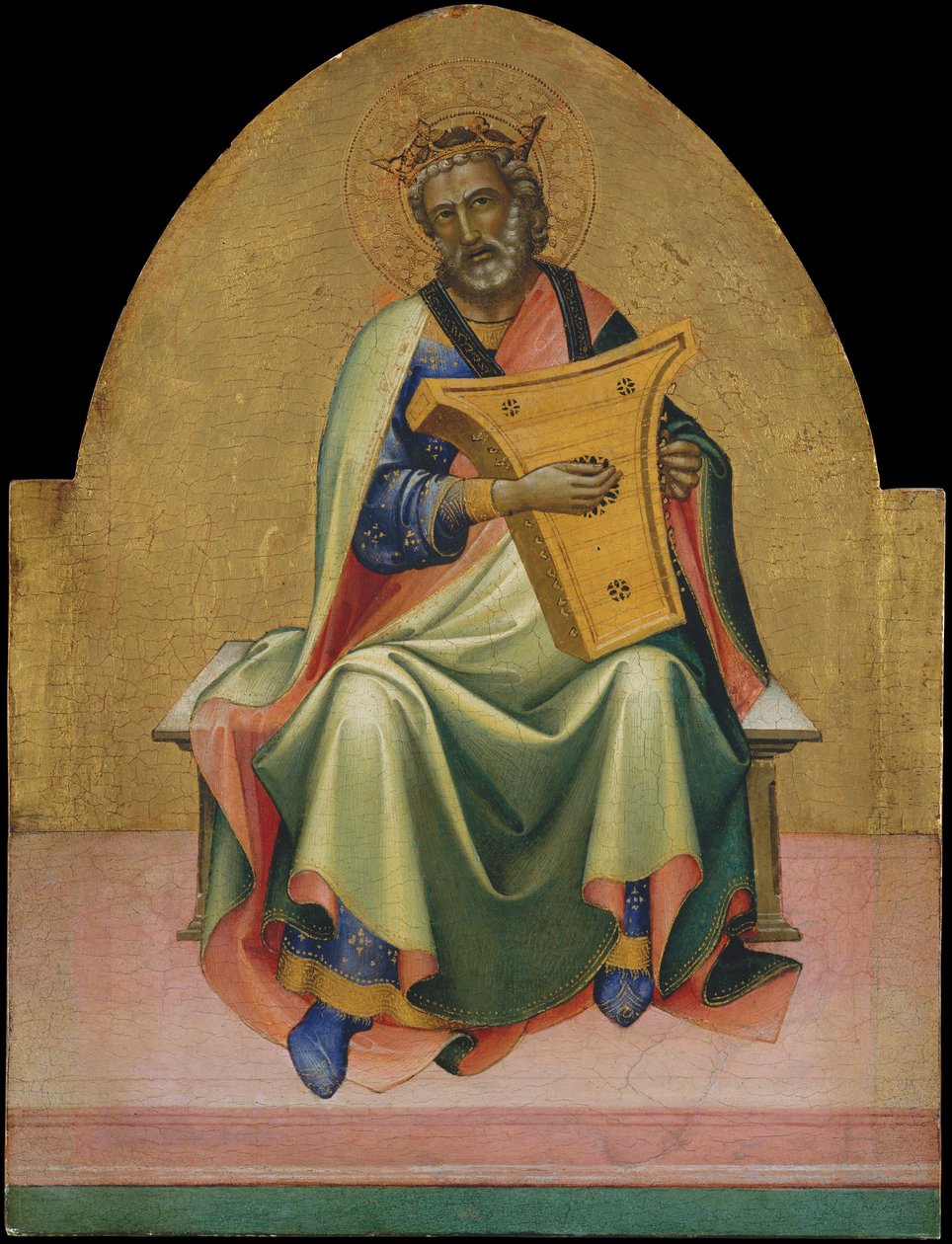 David, ok.1408-10 (tempera na drewnie, złoto szlifowane) autorstwa c.1370 1425 Lorenzo Monaco