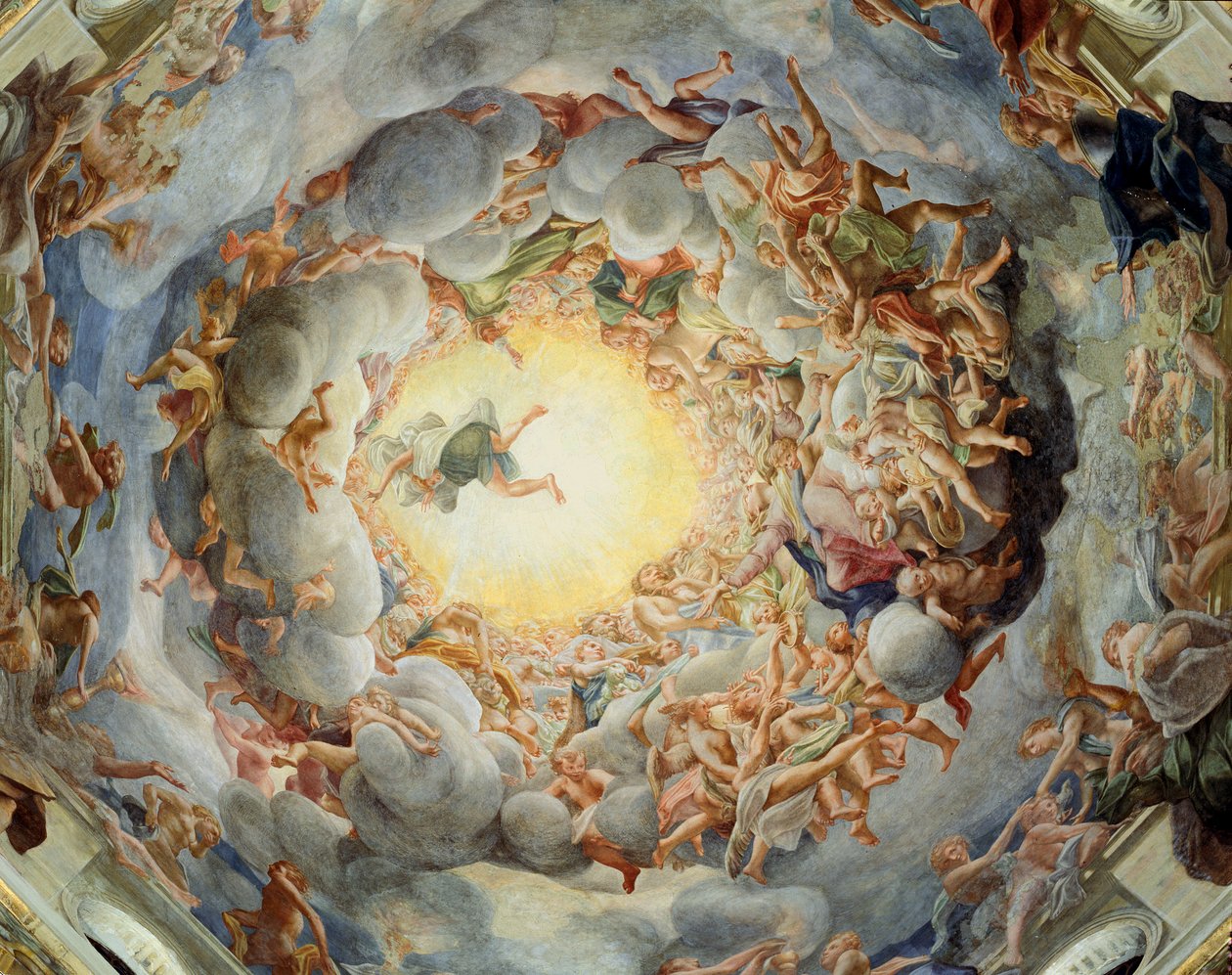 Wniebowzięcie NMP, ze stropu kopuły, 1526-30 autorstwa Antonio da Correggio