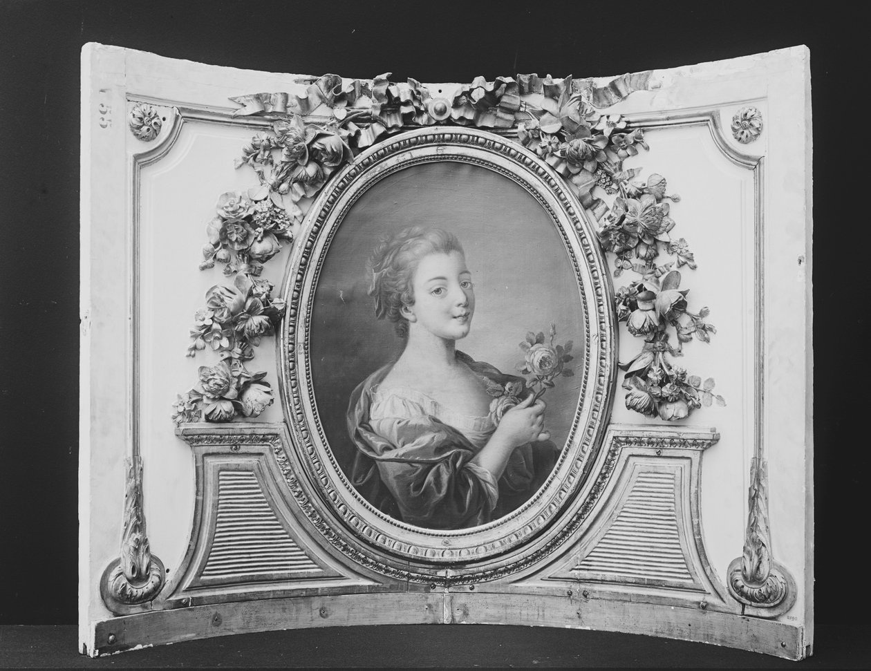 Kobieta z różą jedną z zestawu, 1770-90. autorstwa ca. 1775 . French Painter