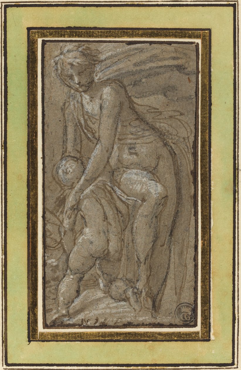 Akt z Putto autorstwa called Bertoia Jacopo Zanguidi