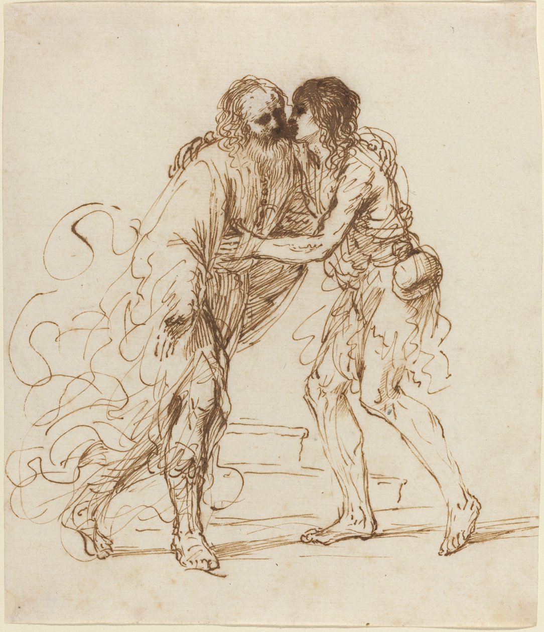 Powrót syna marnotrawnego autorstwa called Guercino Giovanni Francesco Barbieri