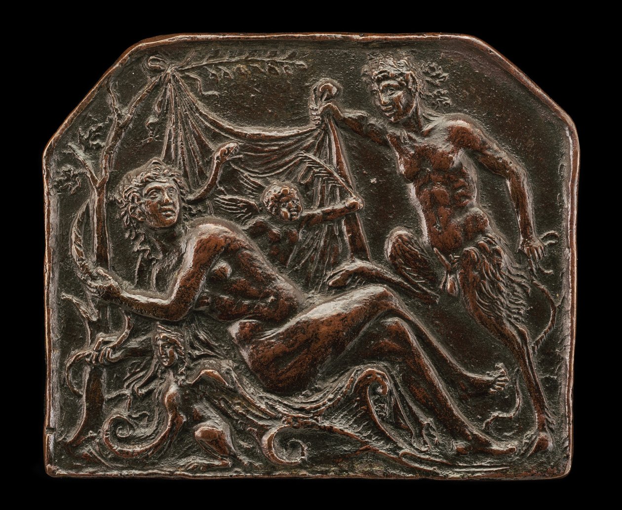 Satyr odkrywa nimfę autorstwa called Riccio Andrea Briosco