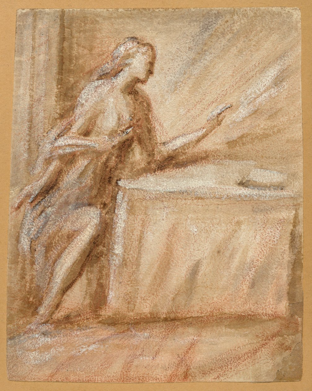 Studium Dziewicy dla Zwiastowania autorstwa called Schiavone Andrea Meldolla