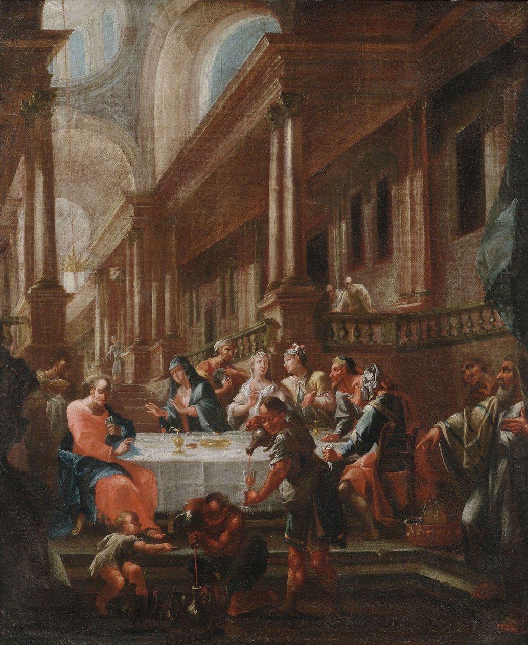 Wesele w Cana autorstwa circle of Chrysostomus Winck