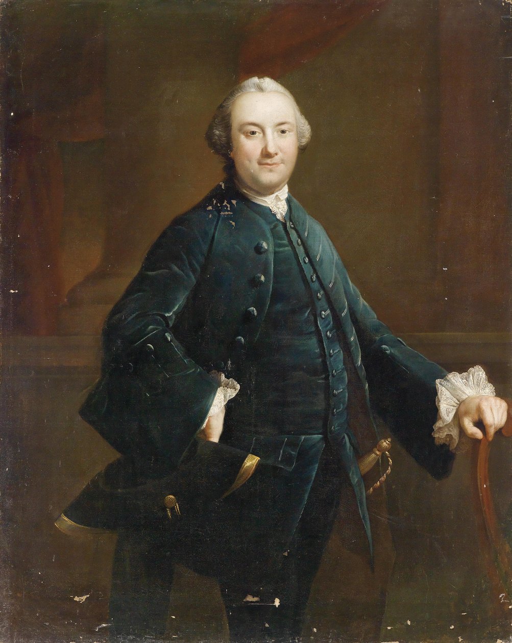 Portret eleganckiego dżentelmena autorstwa circle of Pompeo Girolamo Batoni