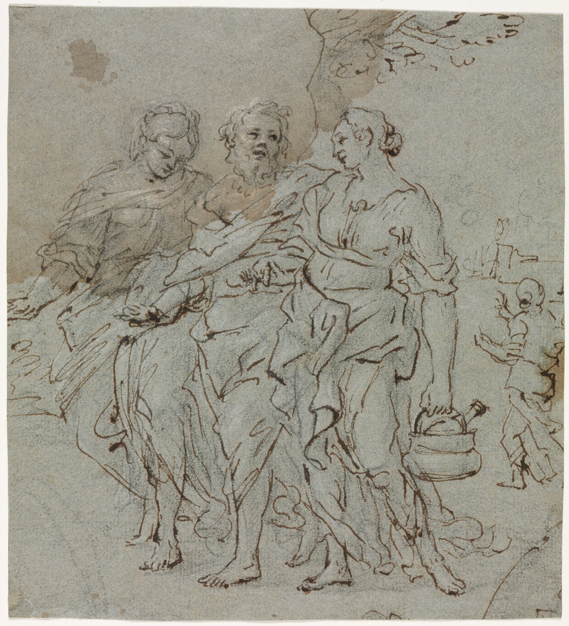 Lot i jego córki (rekto) autorstwa circle of Pietro da Cortona