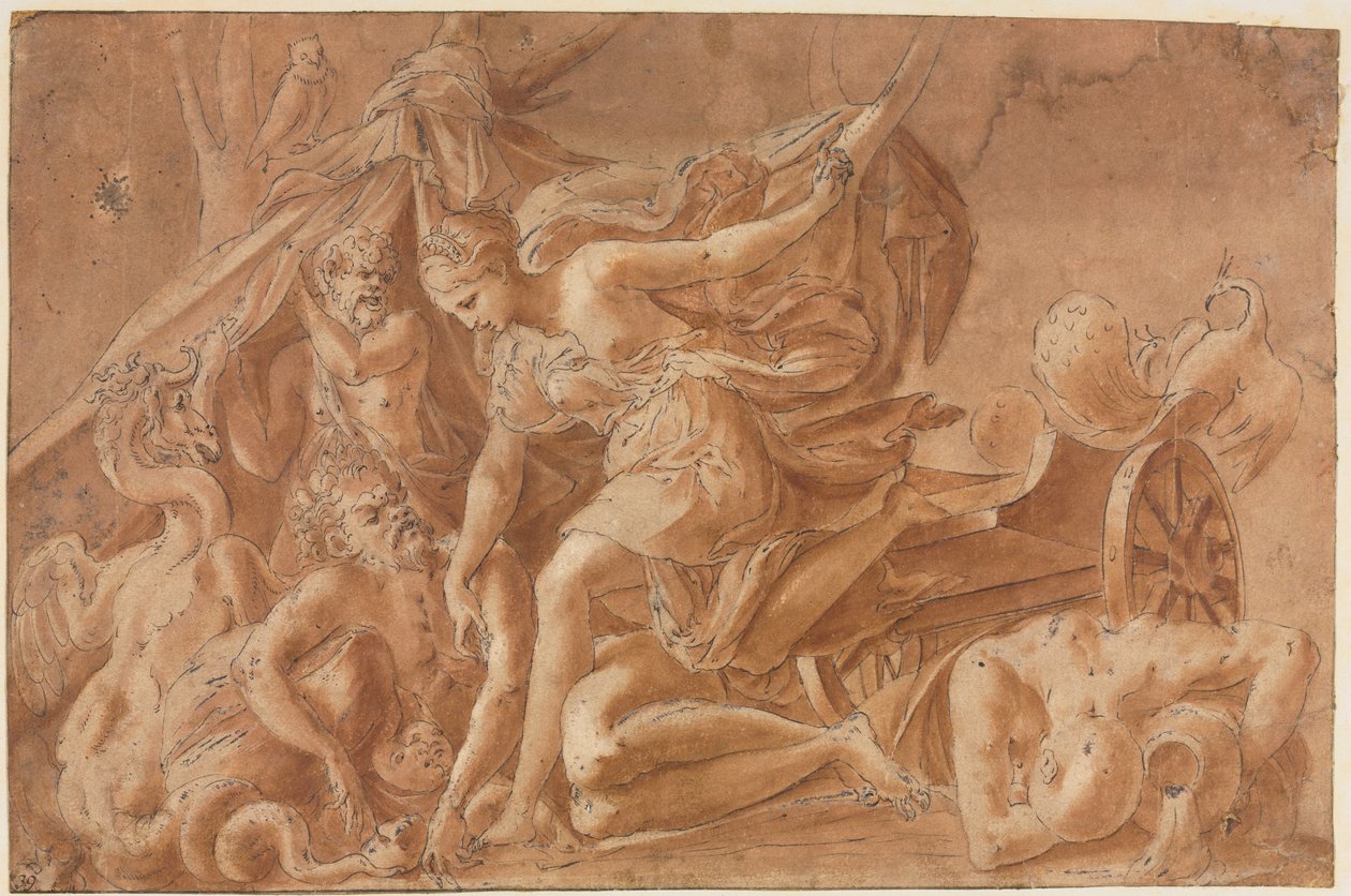 Skopiuj po przebudzeniu snu Juno od Primaticcio autorstwa copy after Francesco Primaticcio