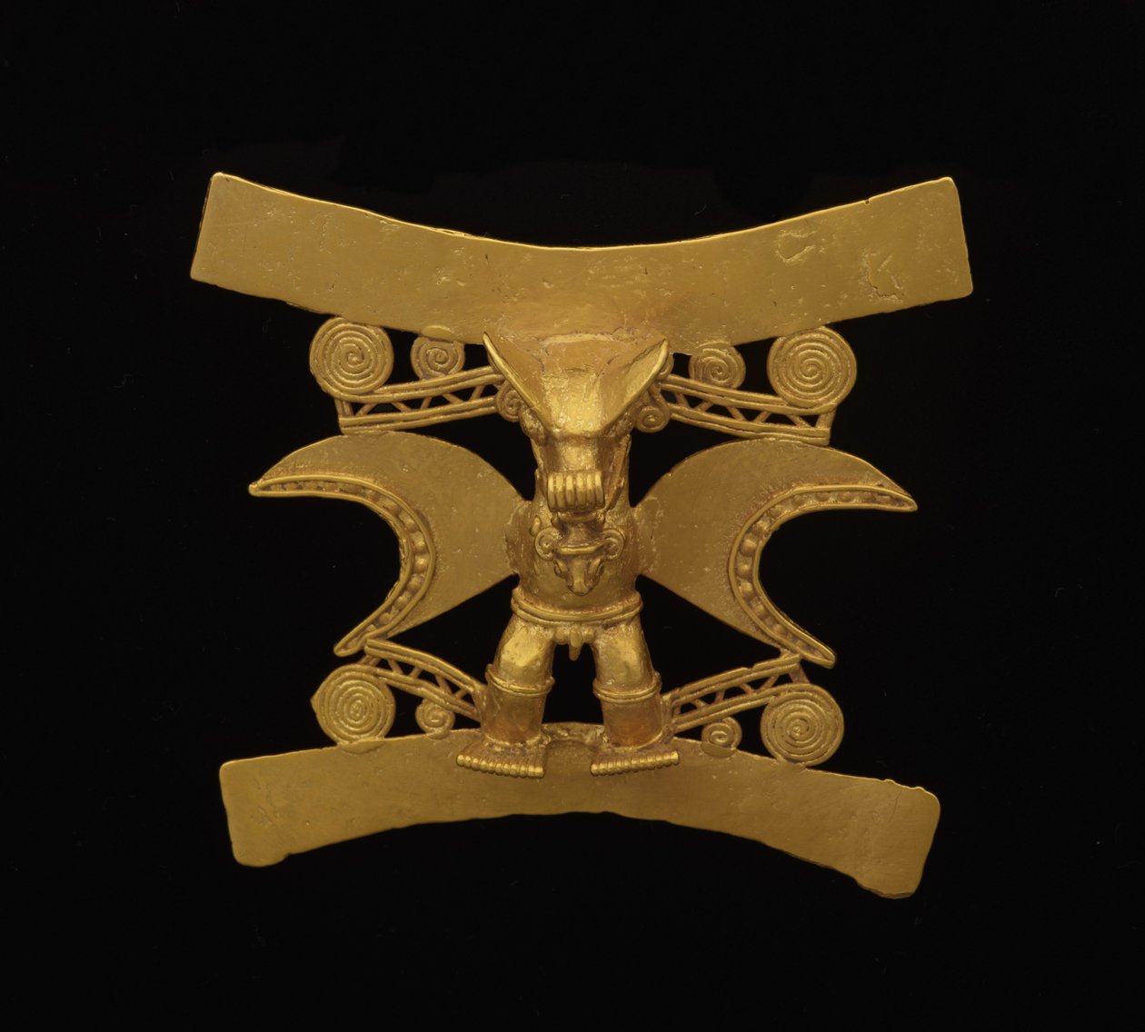 Wisior przedstawiający postać z maską nietoperza, Późny Okres V - Okres VI, ok. 700-1550 (złoto) autorstwa culture Diquis