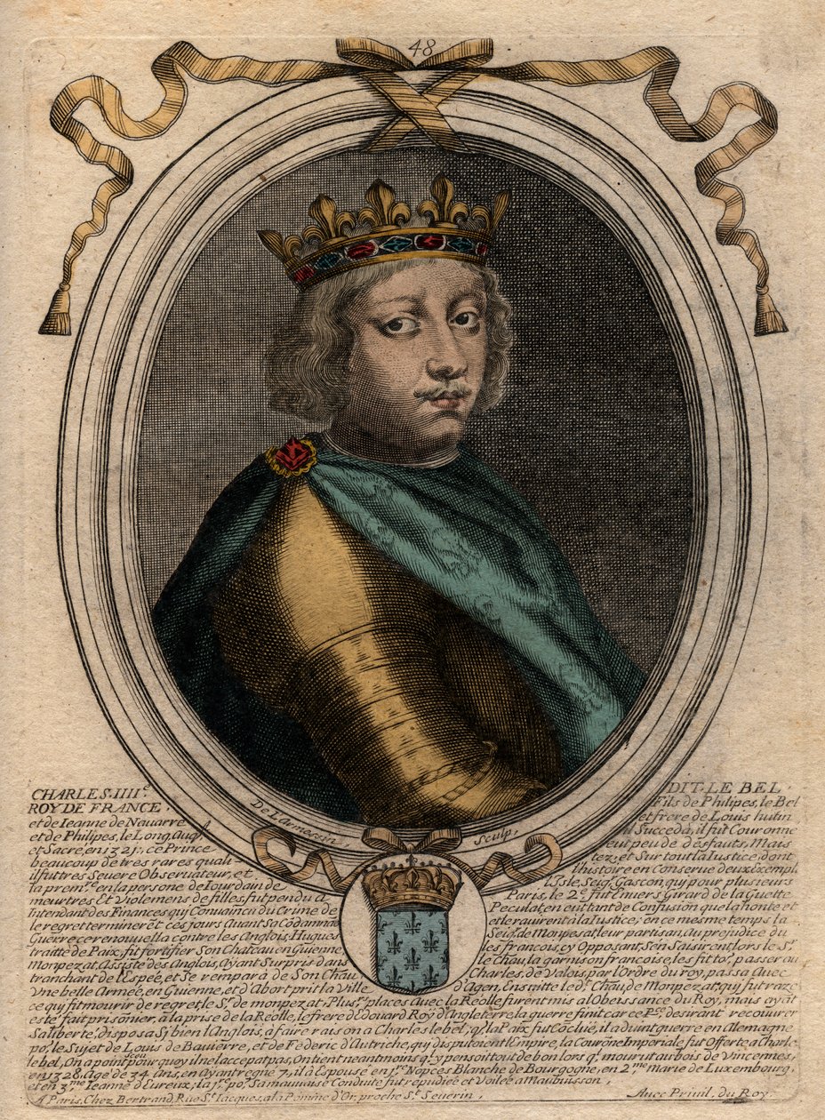 Portret Karola IV Bela (1294-1328), Króla Francji - Karol IV 