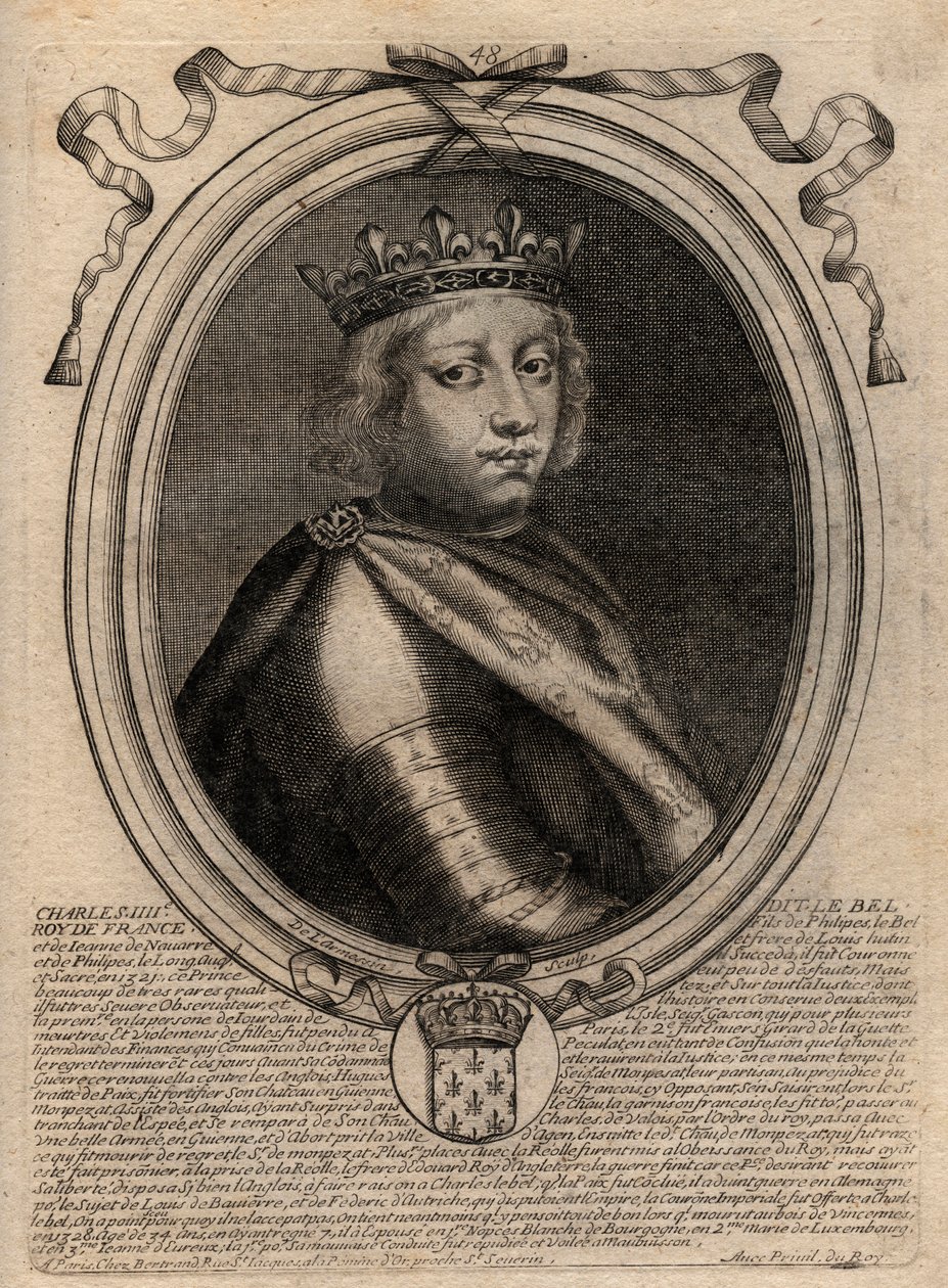 Portret Karola IV Bela (1294 - 1328), Króla Francji - Karol IV 