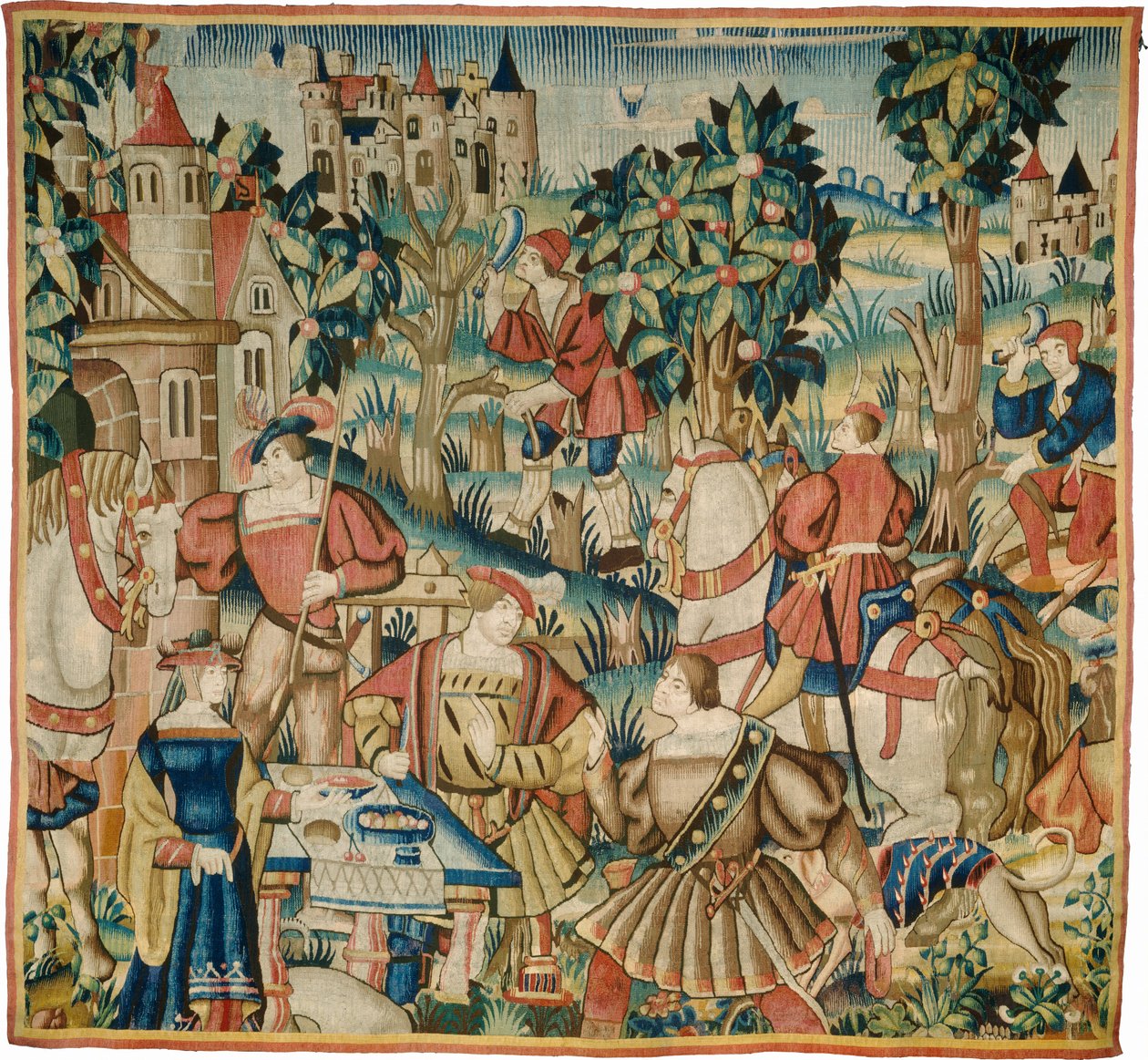 Powrót z polowania autorstwa design and cartoon Flemish 16th Century, probably Tournai; woven in Tournai in an undetermined workshop