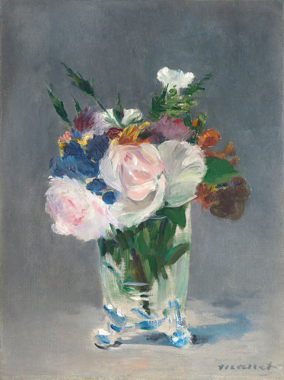 Kwiaty w kryształowym wazonie, ok.1882 autorstwa Édouard Manet