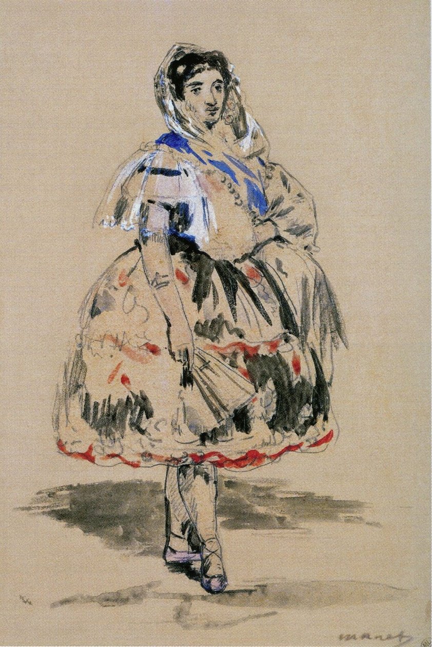 francuski: Lola de Valence (akwarela) autorstwa Édouard Manet