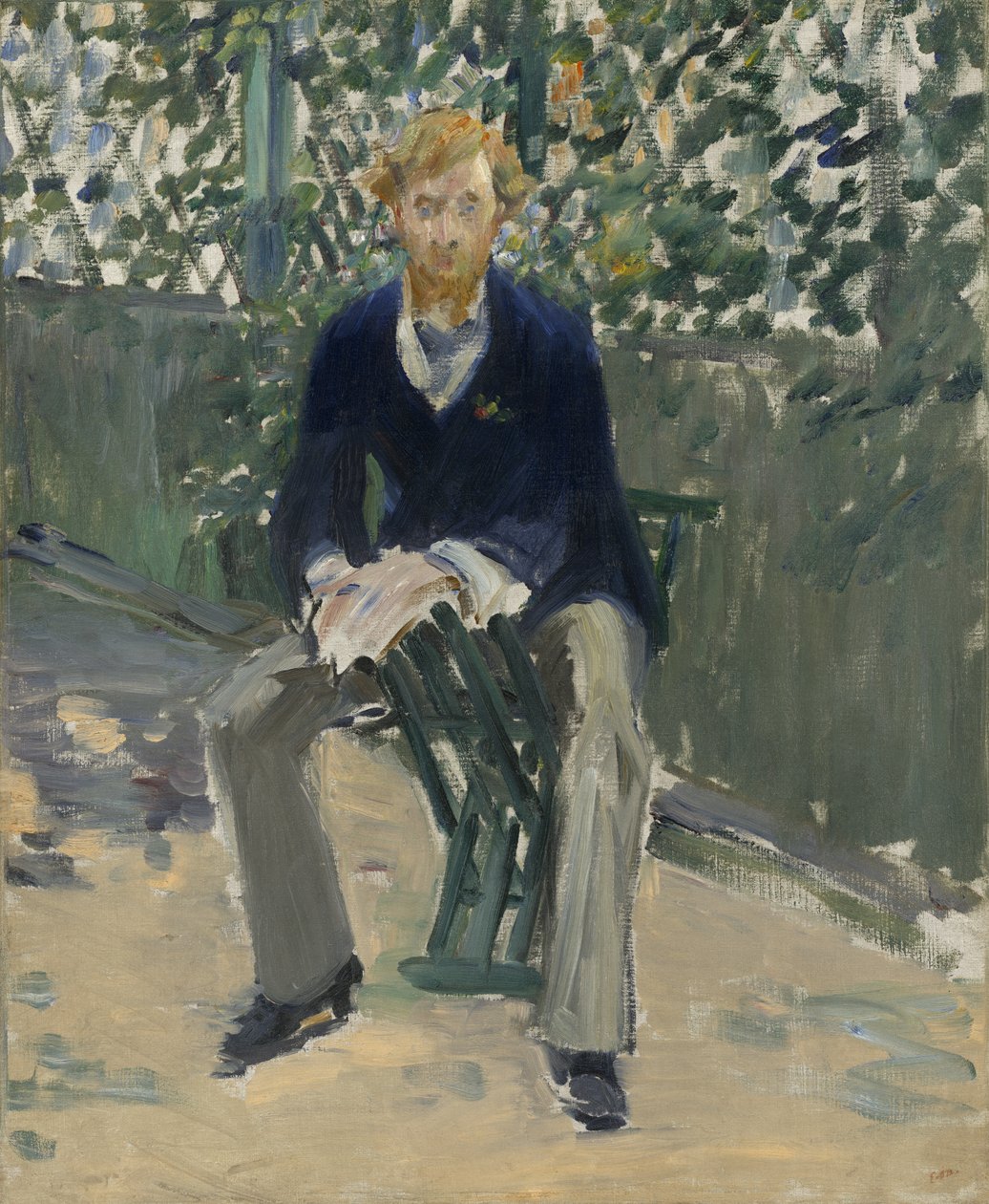 George Moore w Ogrodzie Artysty, c.1879 autorstwa Édouard Manet