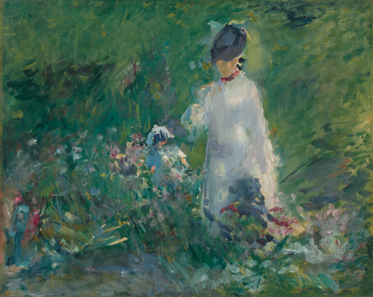 Młoda kobieta w kwiatach autorstwa Édouard Manet