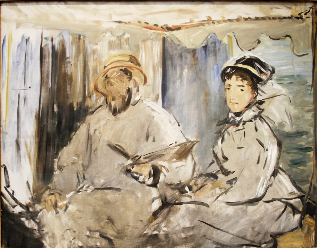 Monet w swoim studio autorstwa Édouard Manet