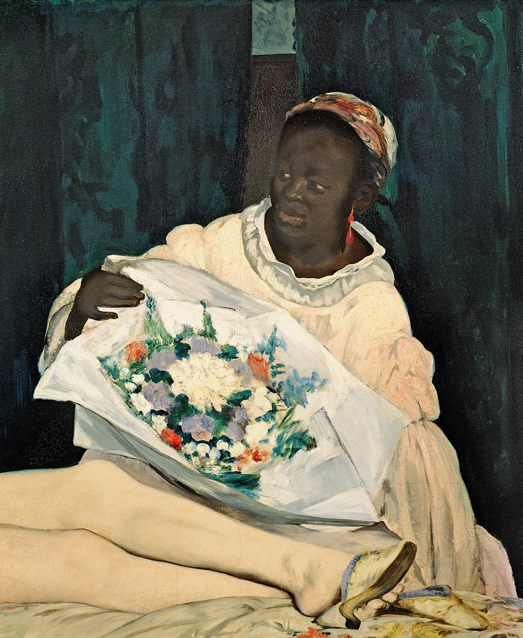 Olimpia, 1863 (detal z 64183) autorstwa Édouard Manet