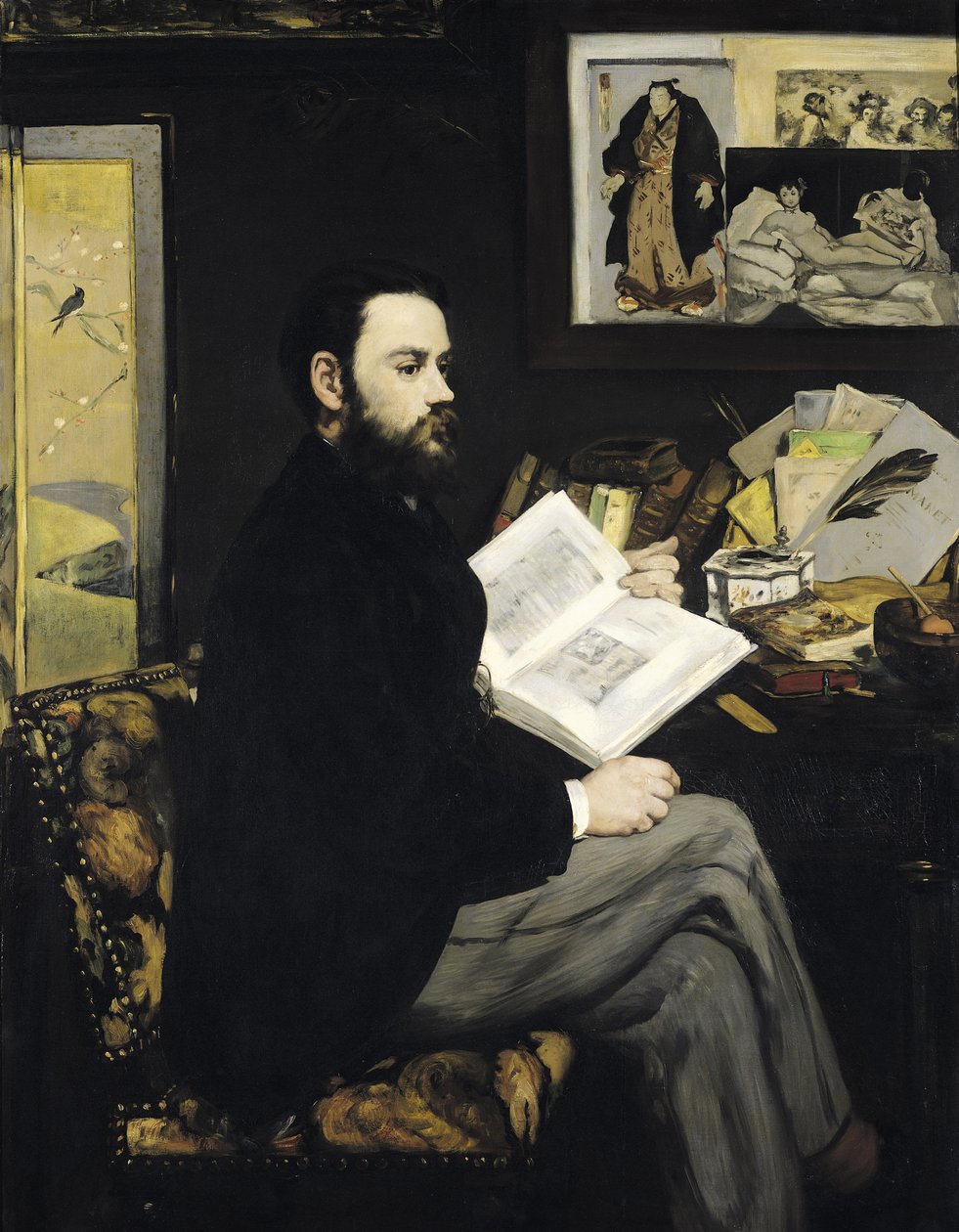 Portret Emila Zoli (1840-1902) 1868 autorstwa Édouard Manet