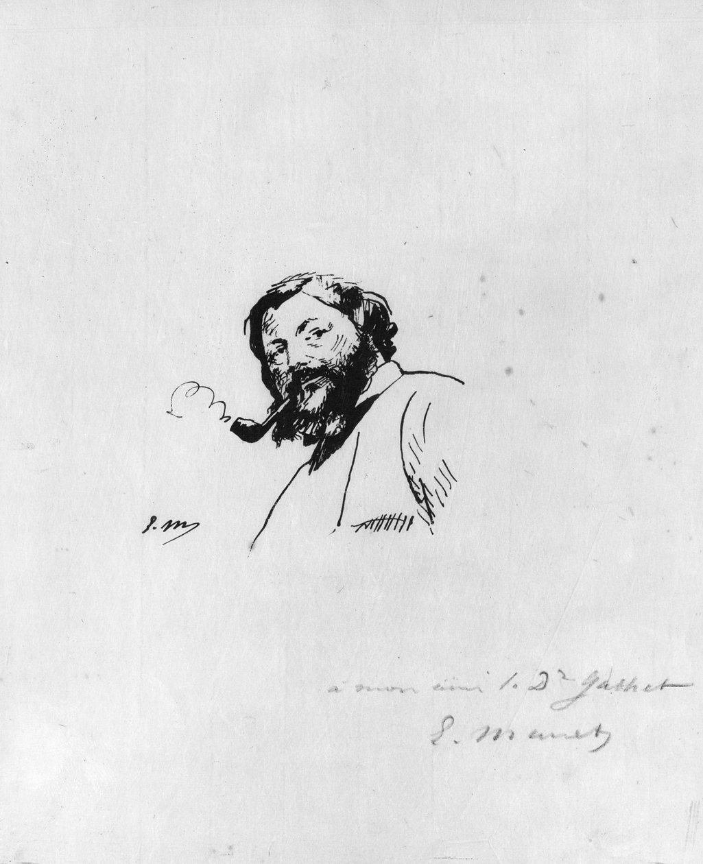 Portret Gustawa Courbeta autorstwa Édouard Manet