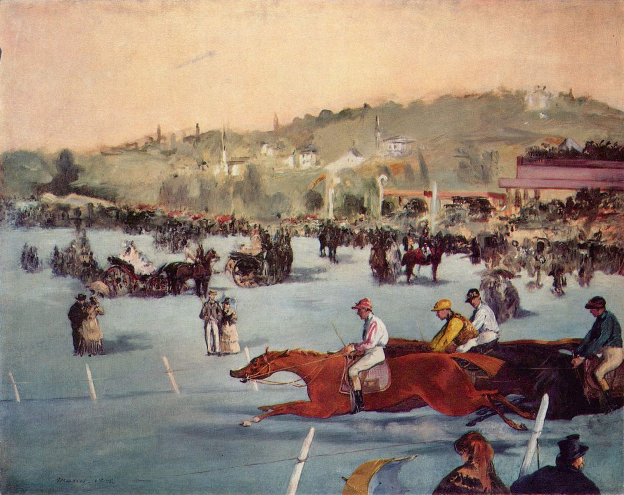 Wyścig w Lasku Bulońskim autorstwa Édouard Manet