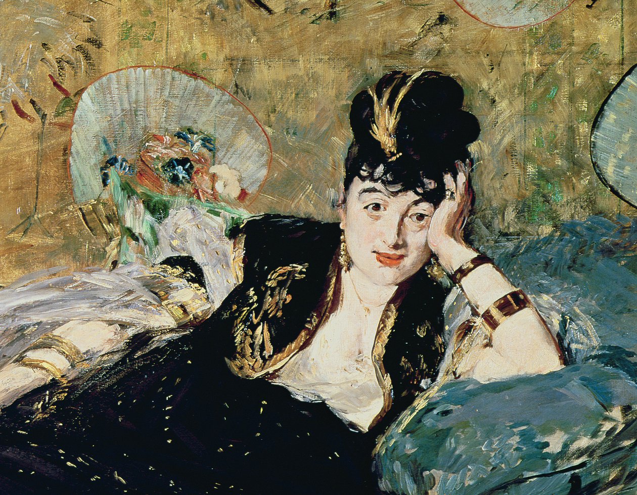 Dama z wachlarzami, portret Niny de Callias, ok. 1873-74 (detal z 42292) autorstwa Édouard Manet